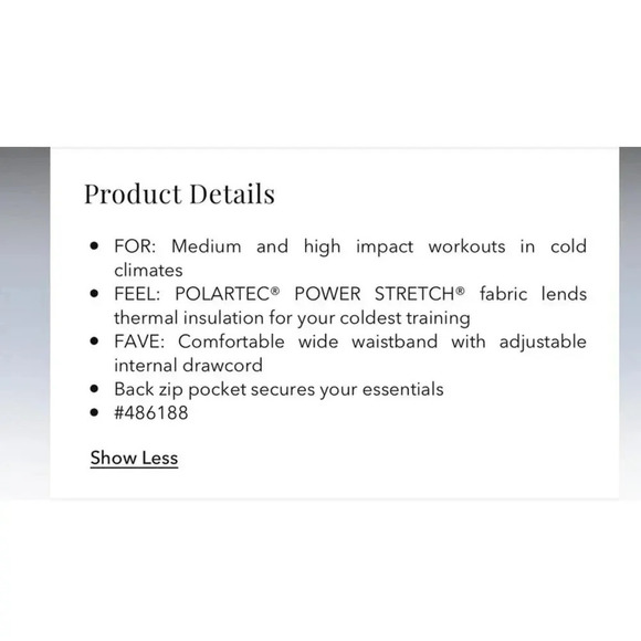 ATHLETA ALTITUDE PANT IN POLARTEC POWER STRETCH PANTALON ALTITUDE SZ L charcoal - Picture 13 of 14